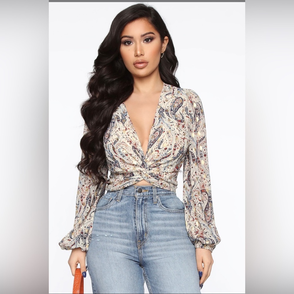 Ivory/ comb top from Fashion Nova